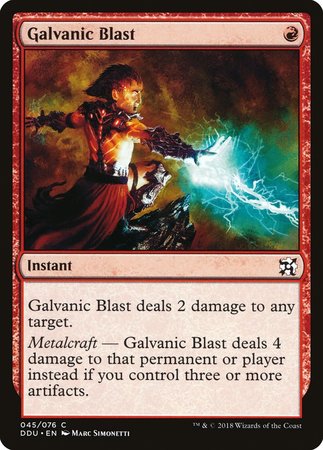 Galvanic Blast [Duel Decks: Elves vs. Inventors] | North Game Den