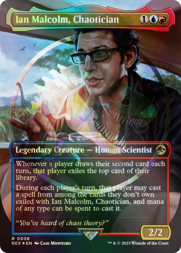 Ian Malcolm, Chaotician Emblem (Borderless) [Jurassic World Collection Tokens] | North Game Den