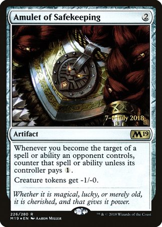 Amulet of Safekeeping [Core Set 2019 Promos] | North Game Den