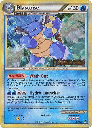 Blastoise (13/95) (Prerelease Promo) [HeartGold & SoulSilver: Black Star Promos] | North Game Den