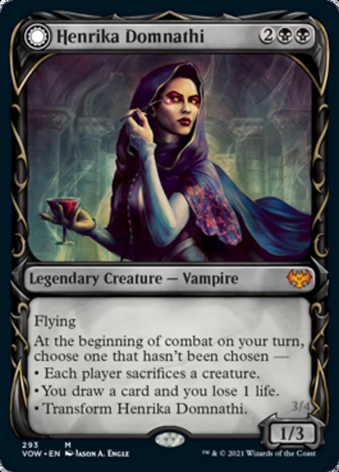 Henrika Domnathi // Henrika, Infernal Seer (Showcase Fang Frame) [Innistrad: Crimson Vow] | North Game Den