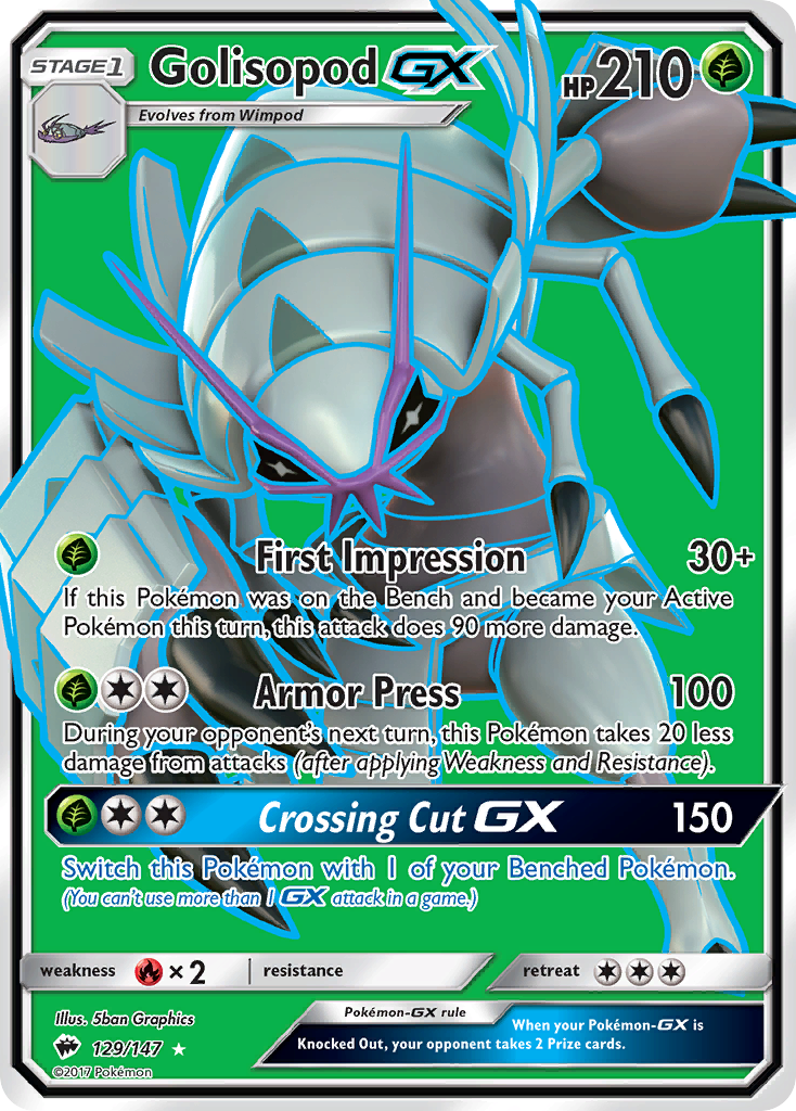 Golisopod GX (129/147) [Sun & Moon: Burning Shadows] | North Game Den