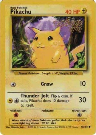 Pikachu (58/102) (PokeTour 1999 Promo) [Miscellaneous Cards] | North Game Den