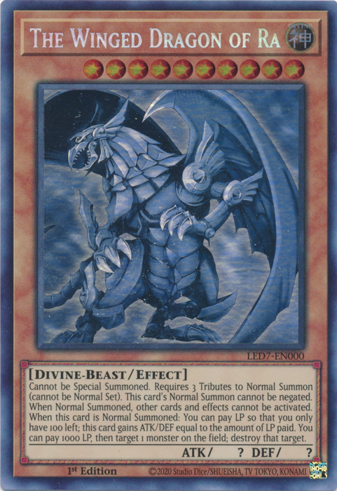 The Winged Dragon of Ra (Ghost Rare) [LED7-EN000] Ghost Rare | North Game Den