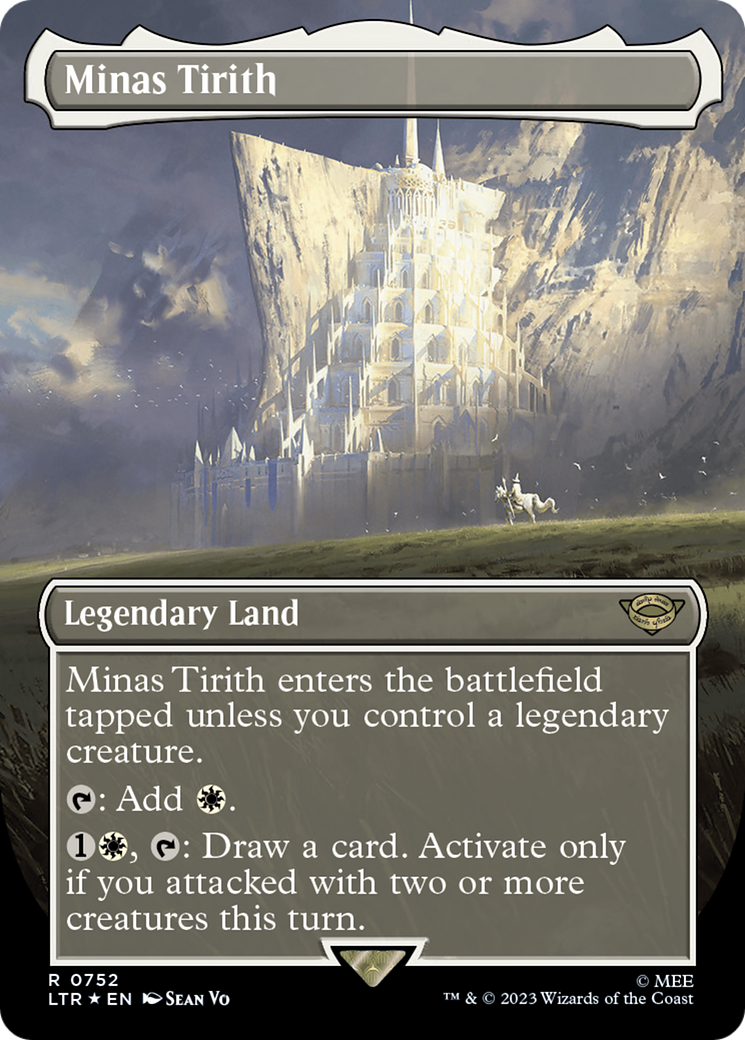 Minas Tirith (Borderless) (Surge Foil) [The Lord of the Rings: Tales of Middle-Earth] | North Game Den
