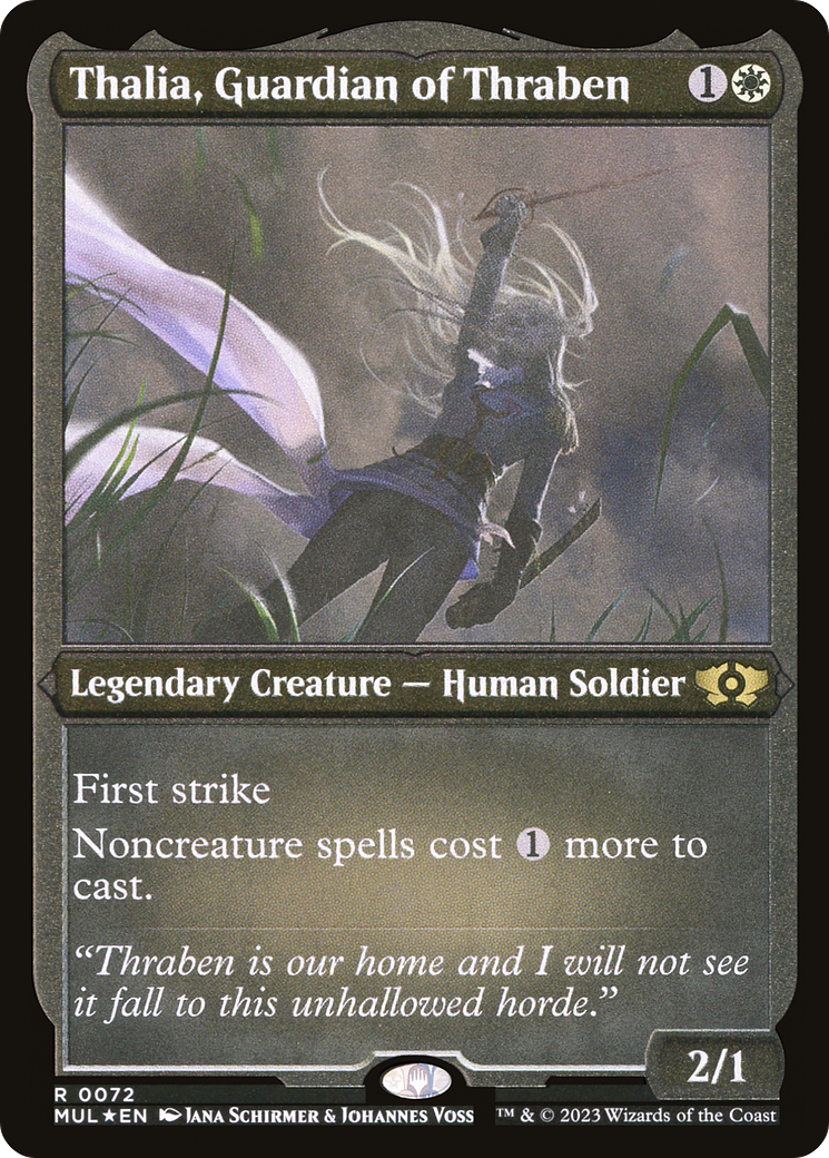 Thalia, Guardian of Thraben (Foil Etched) [Multiverse Legends] | North Game Den