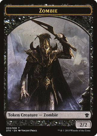 Zombie Token [Dragons of Tarkir Tokens] | North Game Den