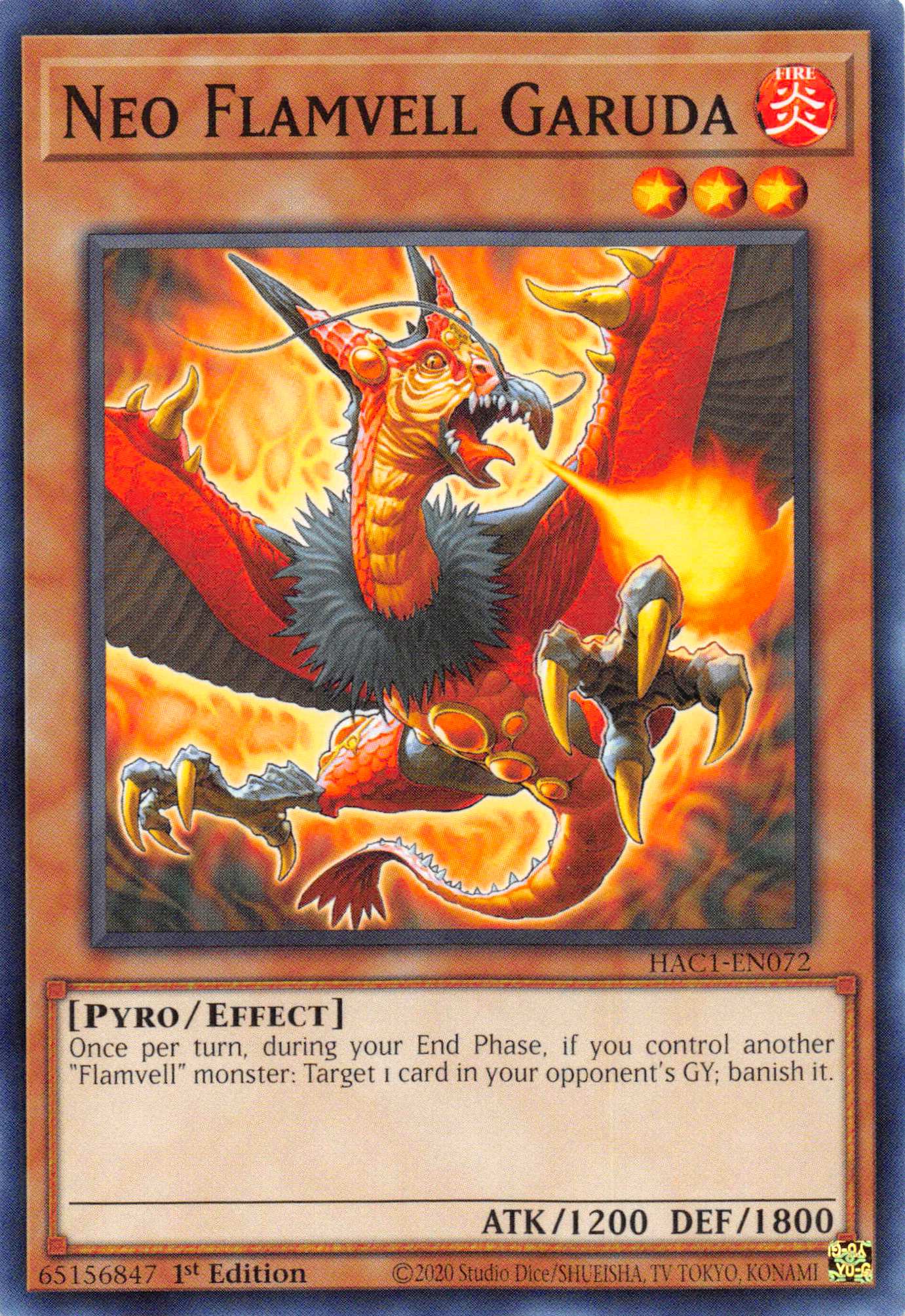 Neo Flamvell Garuda [HAC1-EN072] Common | North Game Den