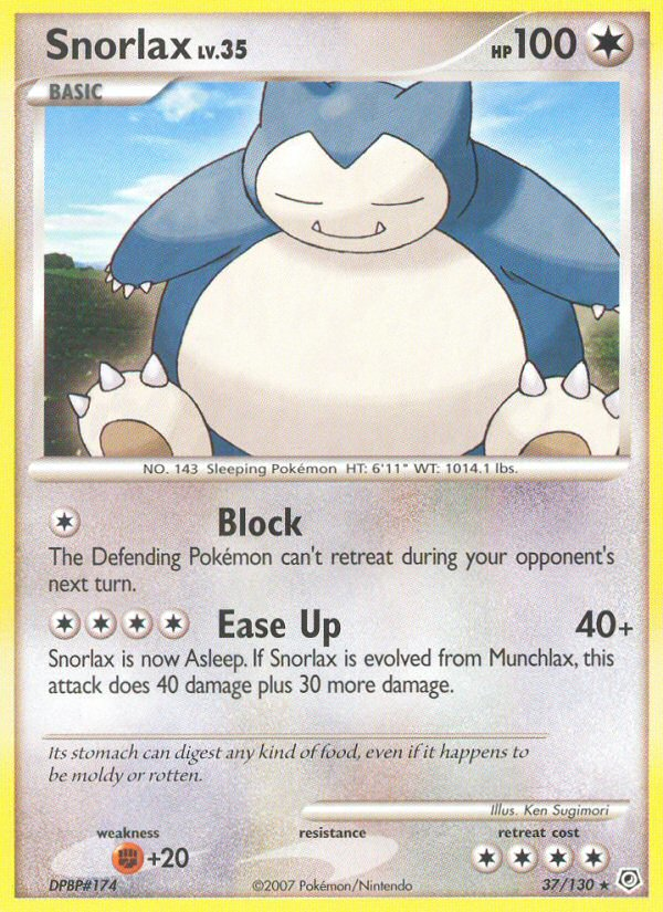 Snorlax (37/130) [Diamond & Pearl: Base Set] | North Game Den