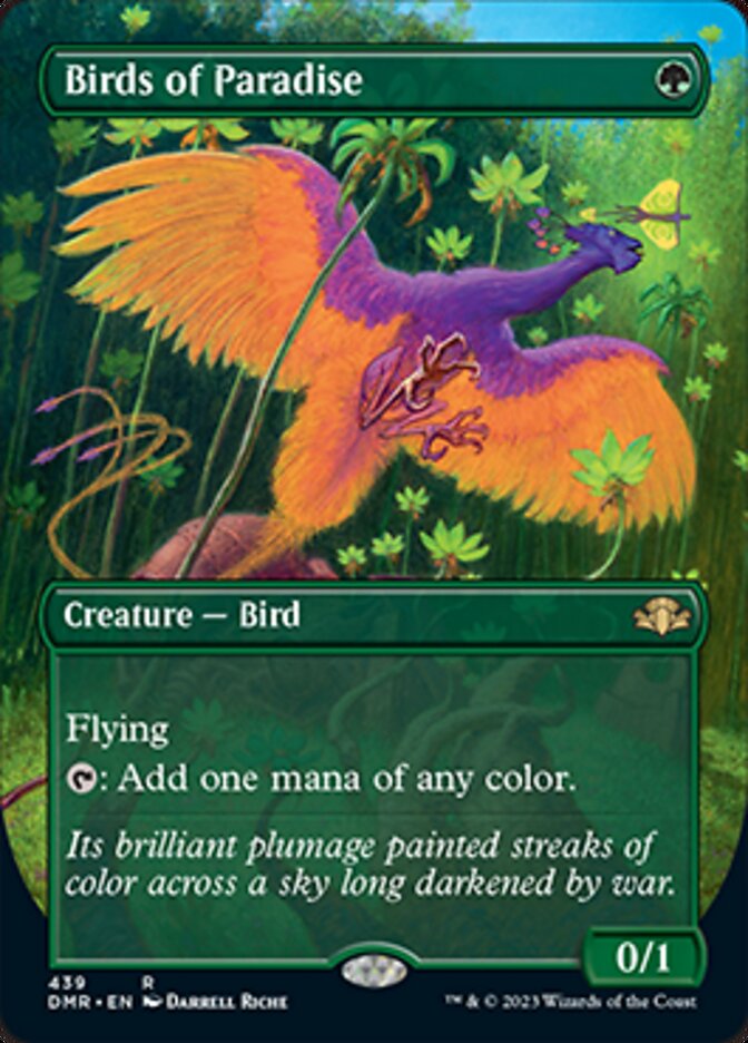 Birds of Paradise (Borderless Alternate Art) [Dominaria Remastered] | North Game Den
