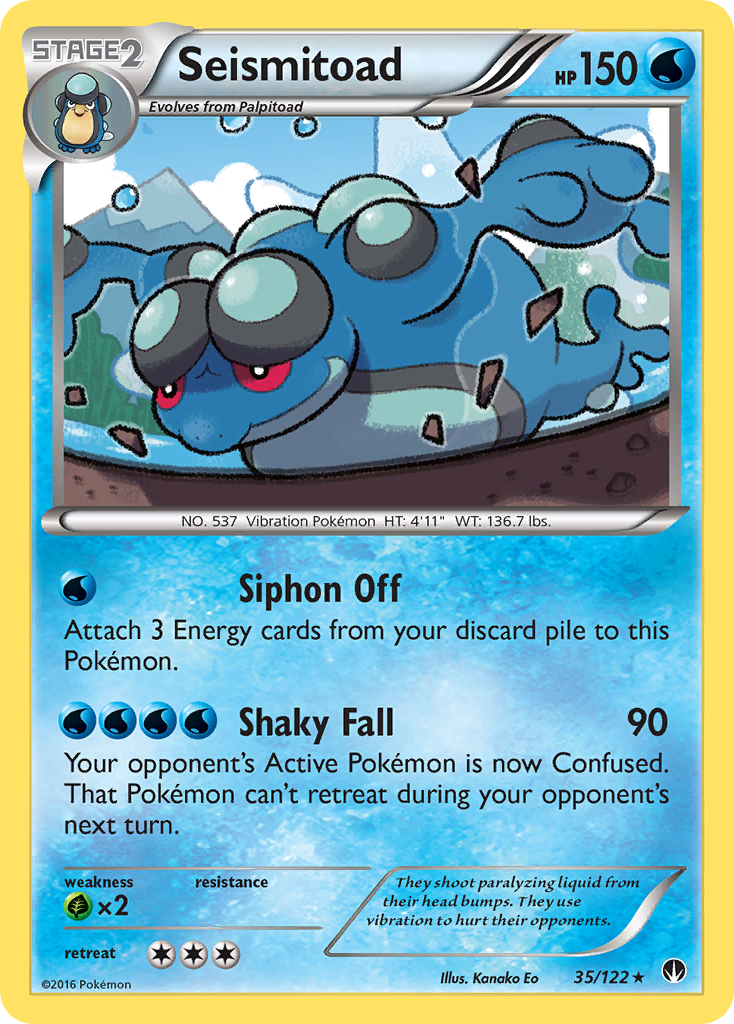 Seismitoad (35/122) [XY: BREAKpoint] | North Game Den