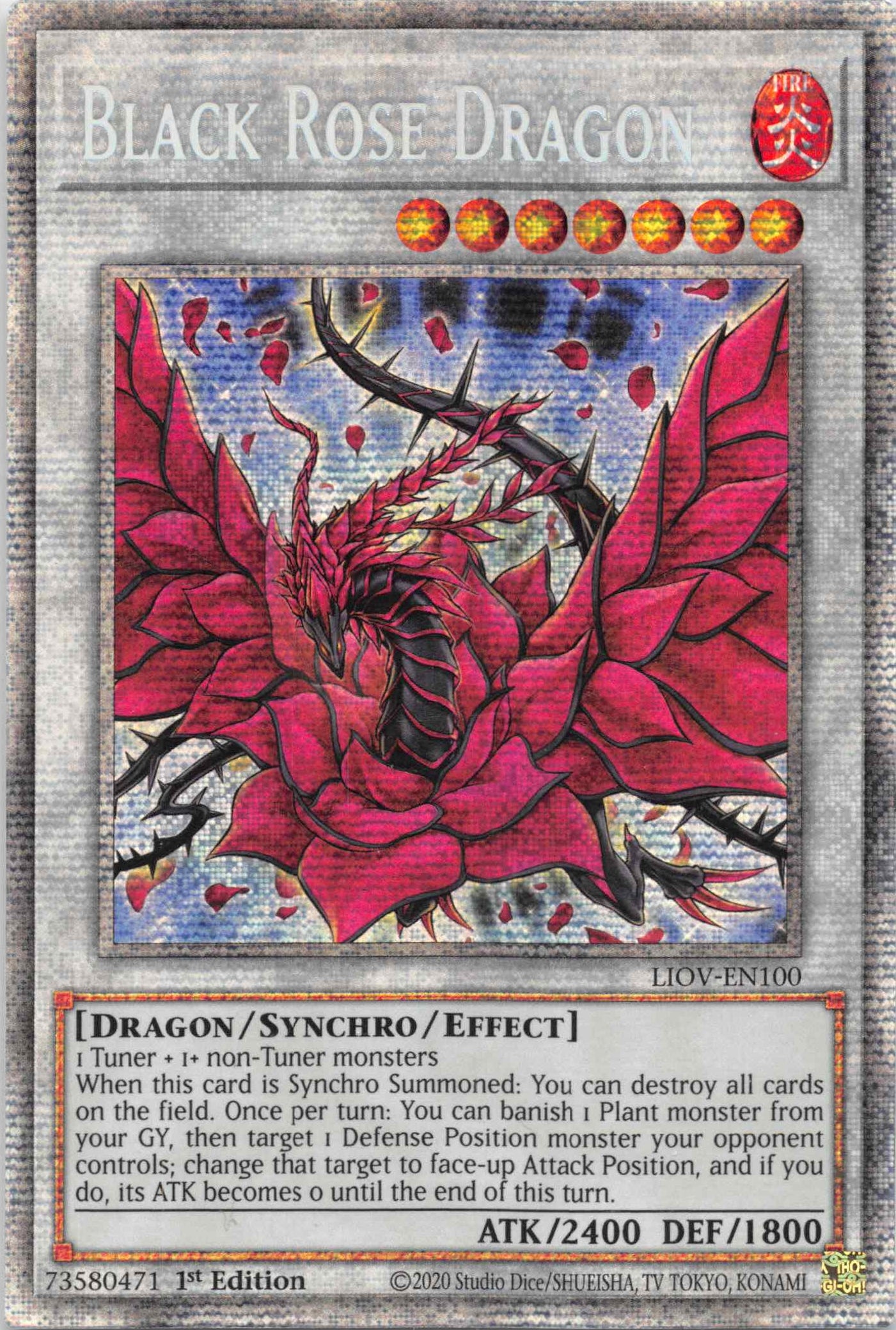 Black Rose Dragon [LIOV-EN100] Starlight Rare | North Game Den
