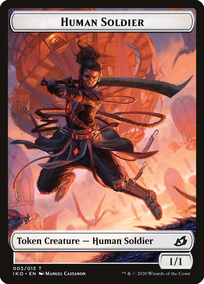 Human Soldier (003/013) [Ikoria: Lair of Behemoths Tokens] | North Game Den