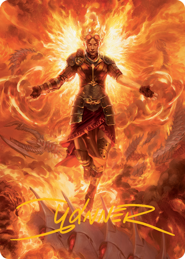 Chandra, Hope's Beacon Art Card (Gold-Stamped Signature) [March of the Machine Art Series] | North Game Den