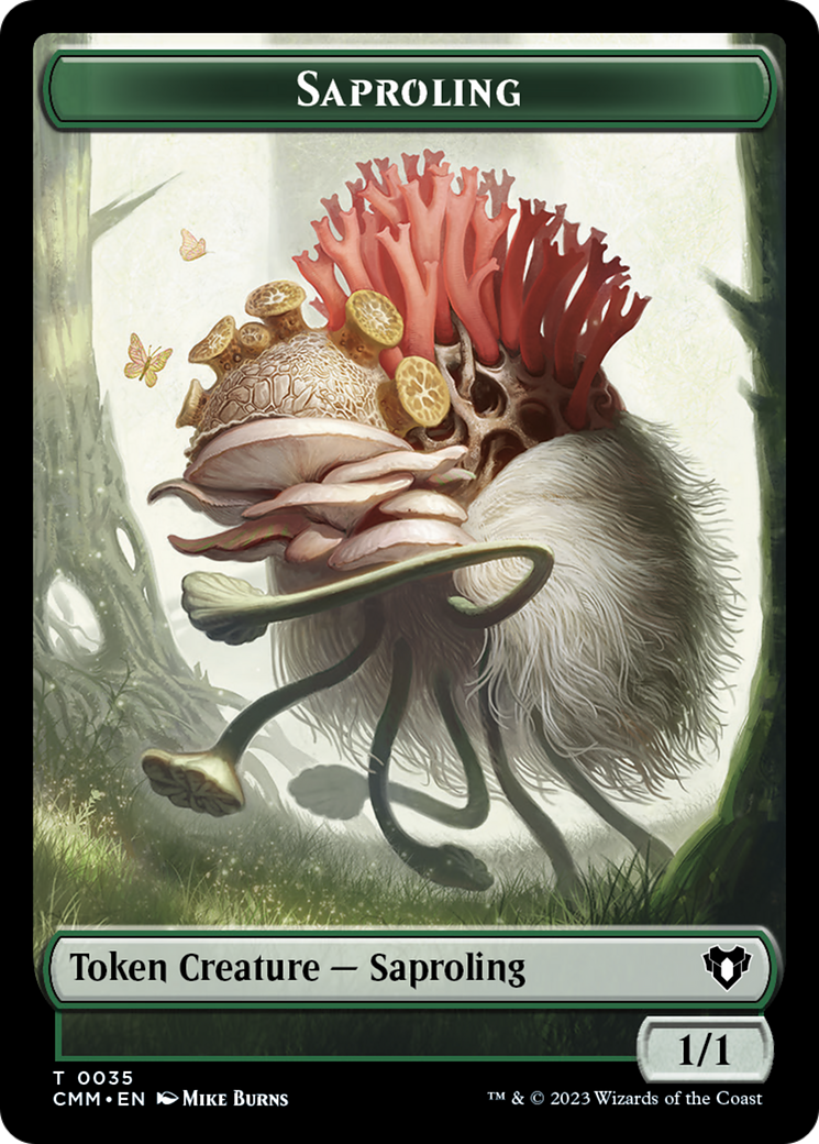Saproling // Satyr Double-Sided Token [Commander Masters Tokens] | North Game Den