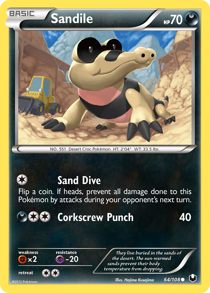 Sandile (64/108) [Black & White: Dark Explorers] | North Game Den