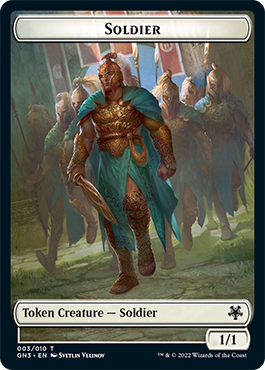 Soldier // Elf Warrior Double-Sided Token [Game Night: Free-for-All Tokens] | North Game Den