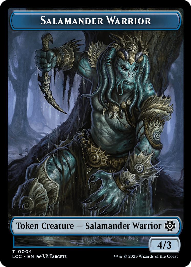 Salamander Warrior // Shapeshifter Double-Sided Token [The Lost Caverns of Ixalan Commander Tokens] | North Game Den