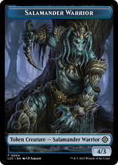 Salamander Warrior // Treasure Double-Sided Token [The Lost Caverns of Ixalan Commander Tokens] | North Game Den