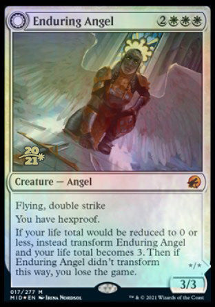Enduring Angel // Angelic Enforcer [Innistrad: Midnight Hunt Prerelease Promos] | North Game Den