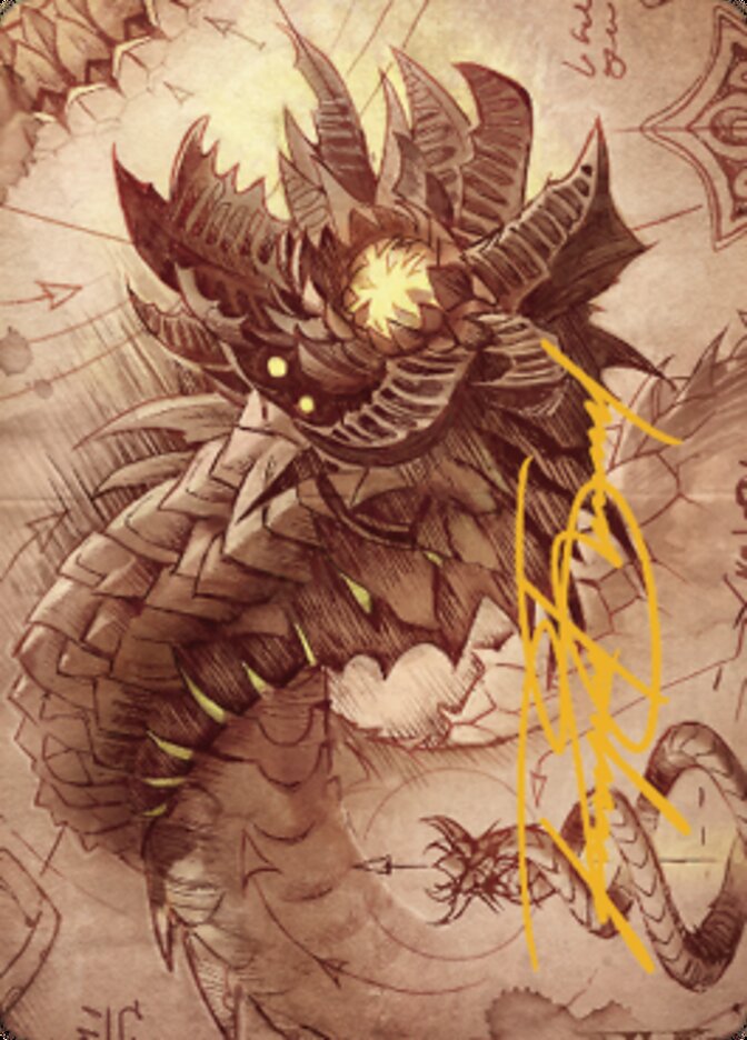 Wurmcoil Engine Art Card (Gold-Stamped Signature) [The Brothers' War Art Series] | North Game Den