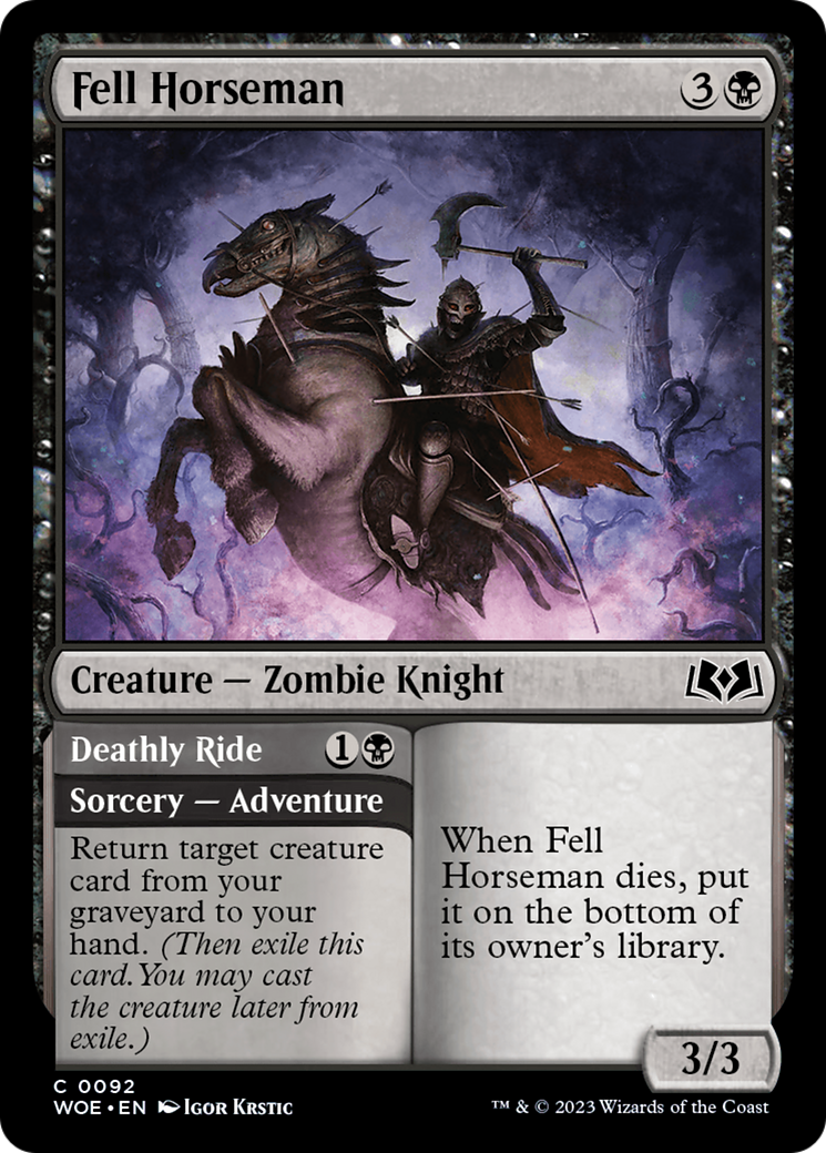 Fell Horseman // Deathly Ride [Wilds of Eldraine] | North Game Den