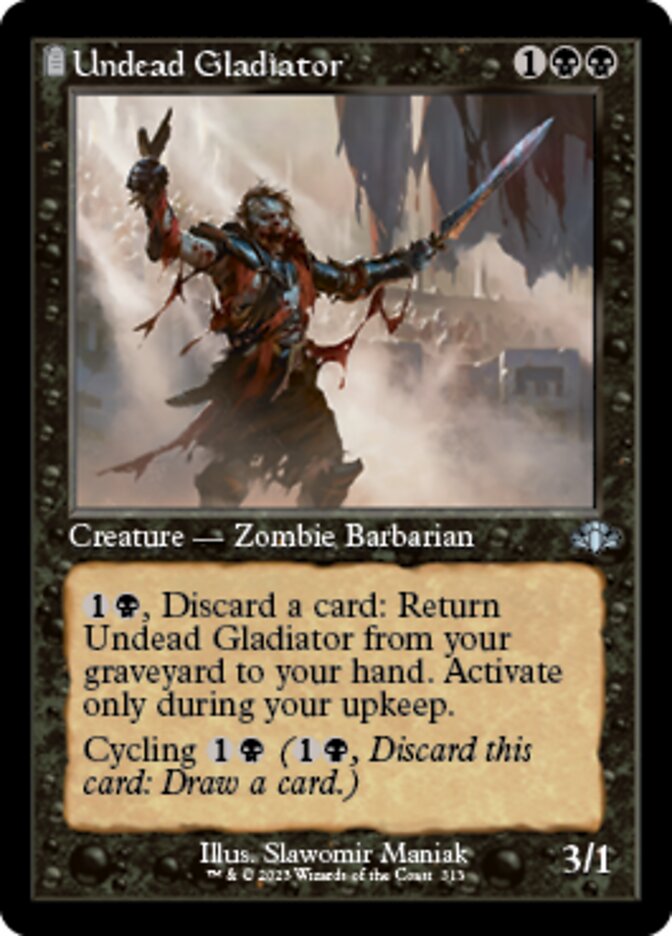 Undead Gladiator (Retro) [Dominaria Remastered] | North Game Den