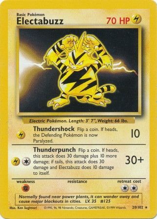 Electabuzz (20/102) [Base Set Unlimited] | North Game Den