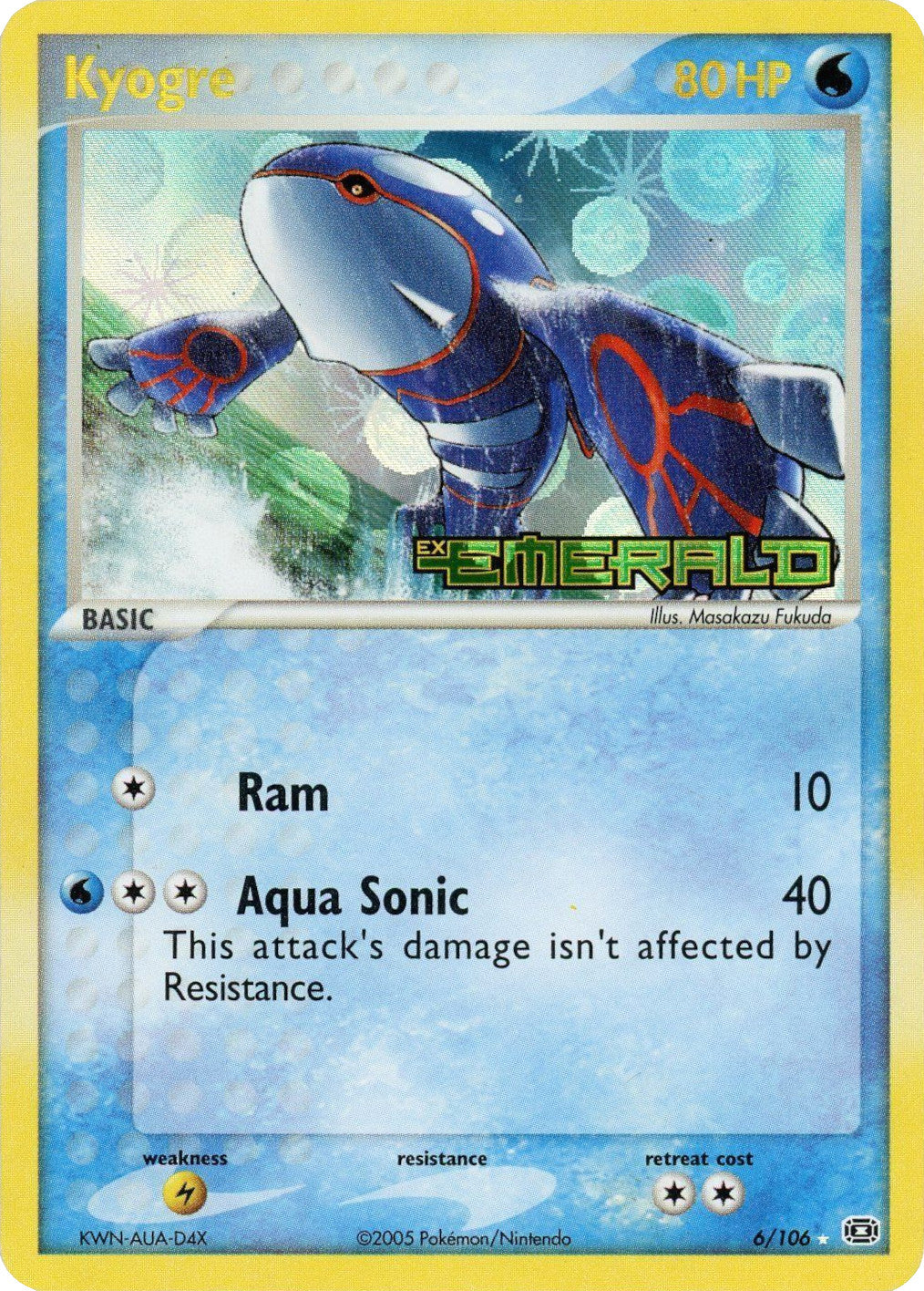 Kyogre (6/106) (Stamped) [EX: Emerald] | North Game Den