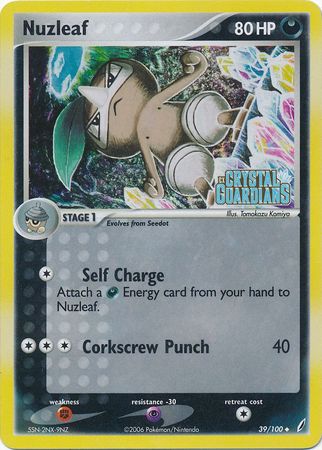 Nuzleaf (39/100) (Stamped) [EX: Crystal Guardians] | North Game Den