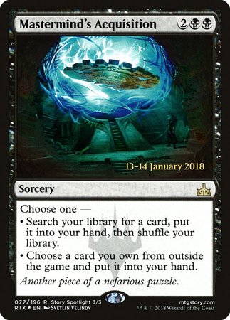 Mastermind's Acquisition [Rivals of Ixalan Promos] | North Game Den
