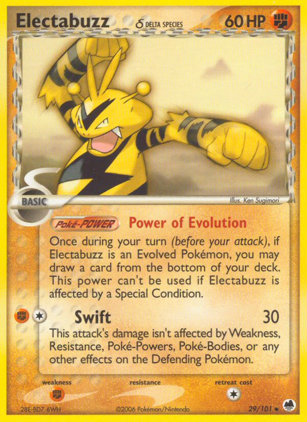 Electabuzz (29/101) (Delta Species) [EX: Dragon Frontiers] | North Game Den