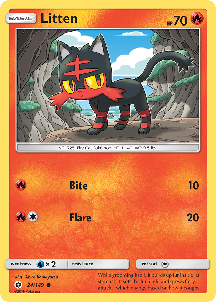 Litten (24/149) [Sun & Moon: Base Set] | North Game Den