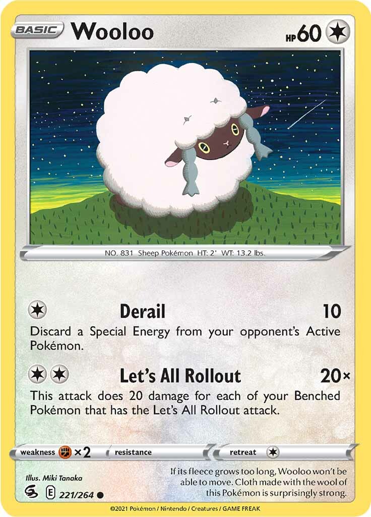 Wooloo (221/264) [Sword & Shield: Fusion Strike] | North Game Den