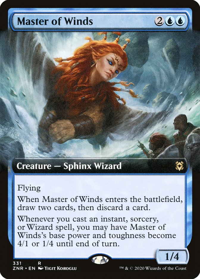 Master of Winds (Extended Art) [Zendikar Rising] | North Game Den