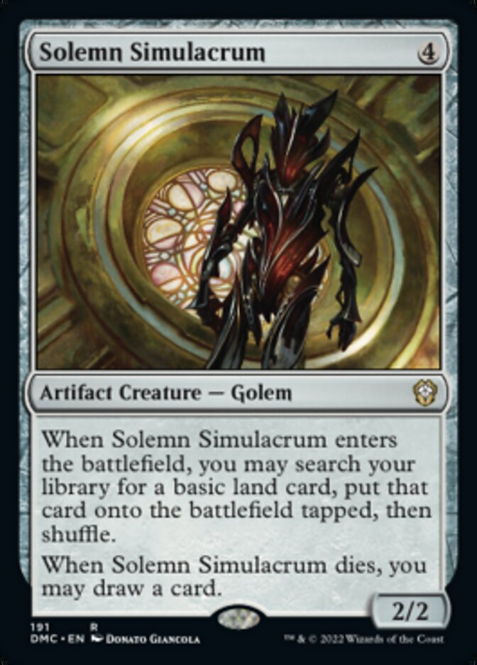 Solemn Simulacrum [Dominaria United Commander] | North Game Den