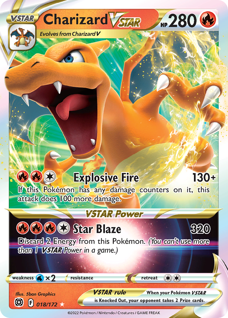 Charizard VSTAR (018/172) (Jumbo Card) [Sword & Shield: Brilliant Stars] | North Game Den