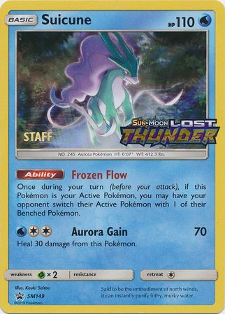 Suicune (SM149) (Staff Prerelease Promo) [Sun & Moon: Black Star Promos] | North Game Den