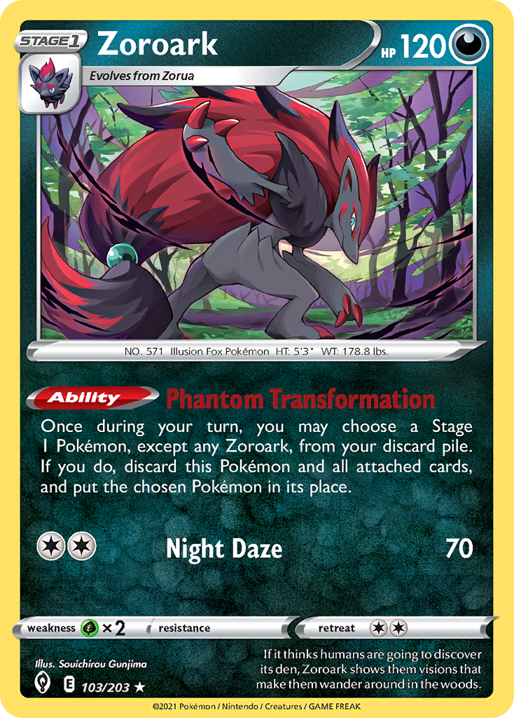 Zoroark (103/203) (Theme Deck Exclusive) [Sword & Shield: Evolving Skies] | North Game Den