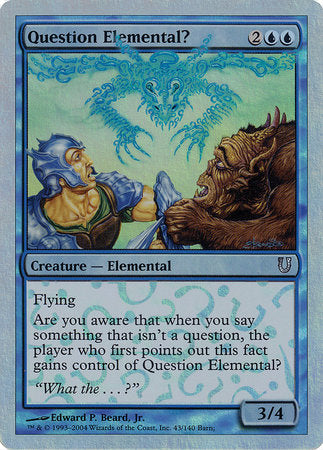 Question Elemental? (Alternate Foil) [Unhinged] | North Game Den