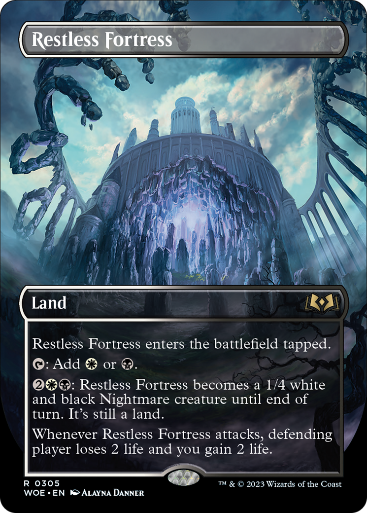 Restless Fortress (Borderless Alternate Art) [Wilds of Eldraine] | North Game Den