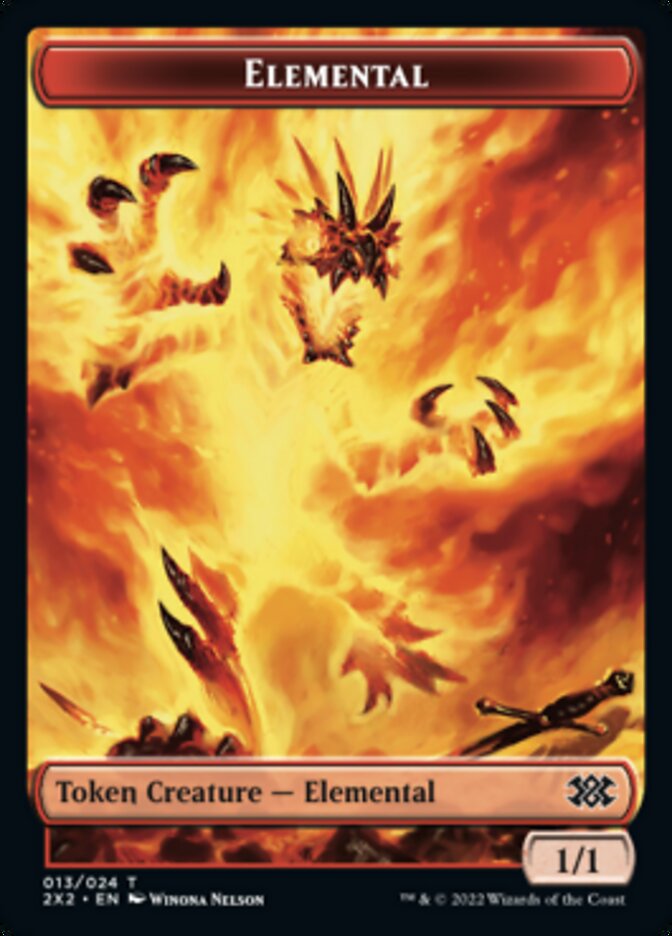 Elemental // Spirit Double-sided Token [Double Masters 2022 Tokens] | North Game Den