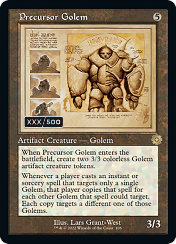 Precursor Golem (Retro Schematic) (Serial Numbered) [The Brothers' War Retro Artifacts] | North Game Den