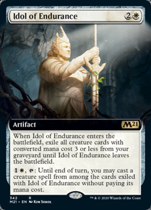 Idol of Endurance (Extended Art) [Core Set 2021] | North Game Den