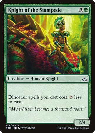 Knight of the Stampede [Rivals of Ixalan] | North Game Den