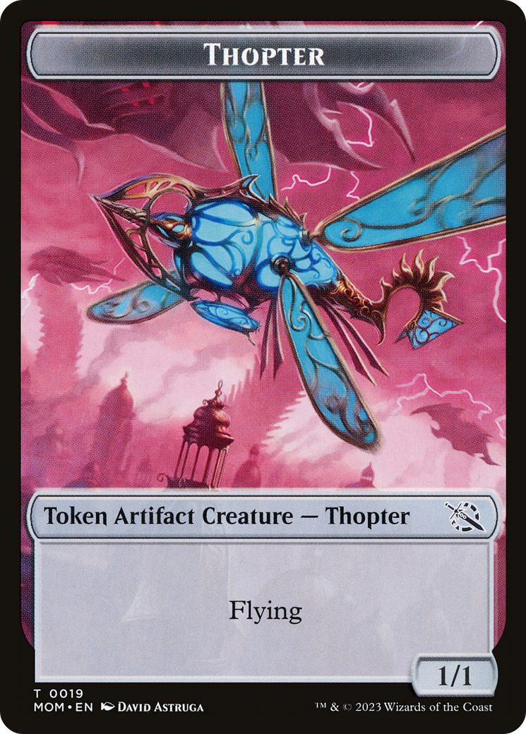 Thopter // Knight (10) Double-Sided Token [March of the Machine Tokens] | North Game Den