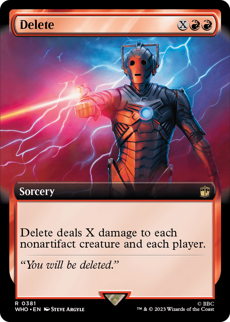 Delete (Extended Art) [Doctor Who] | North Game Den