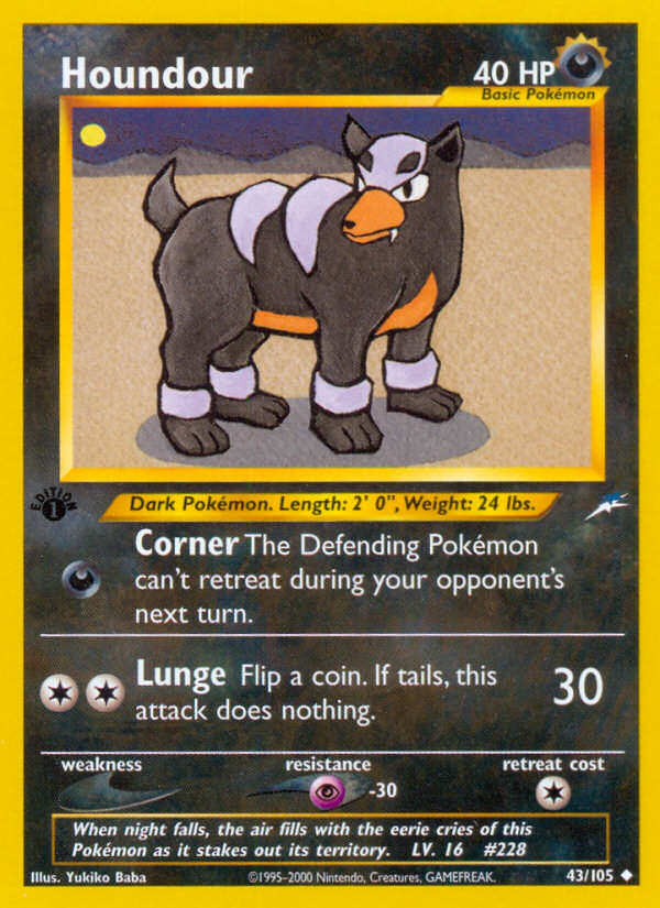 Houndour (43/105) [Neo Destiny 1st Edition] | North Game Den