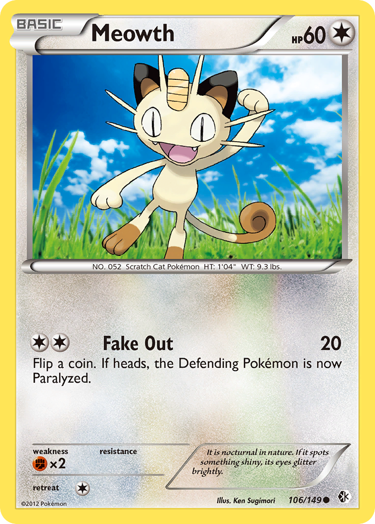 Meowth (106/149) [Black & White: Boundaries Crossed] | North Game Den