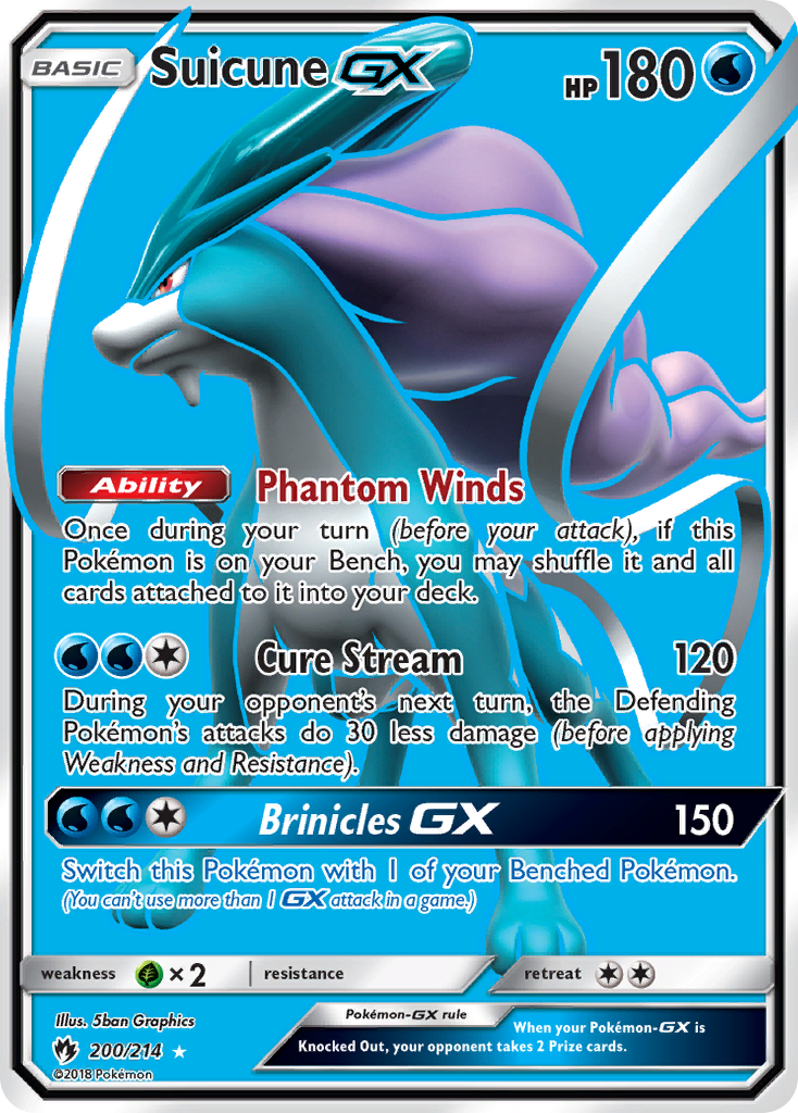 Suicune GX (200/214) [Sun & Moon: Lost Thunder] | North Game Den